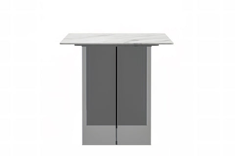 Kova Rectangular Dining Table with Sintered Stone or Glass Top and Acrylic Base Legs