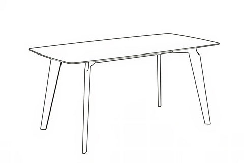 Krevor Modern Dining Table with Rectangular Stone/Glass Wide Tabletop with Black Steel Legs