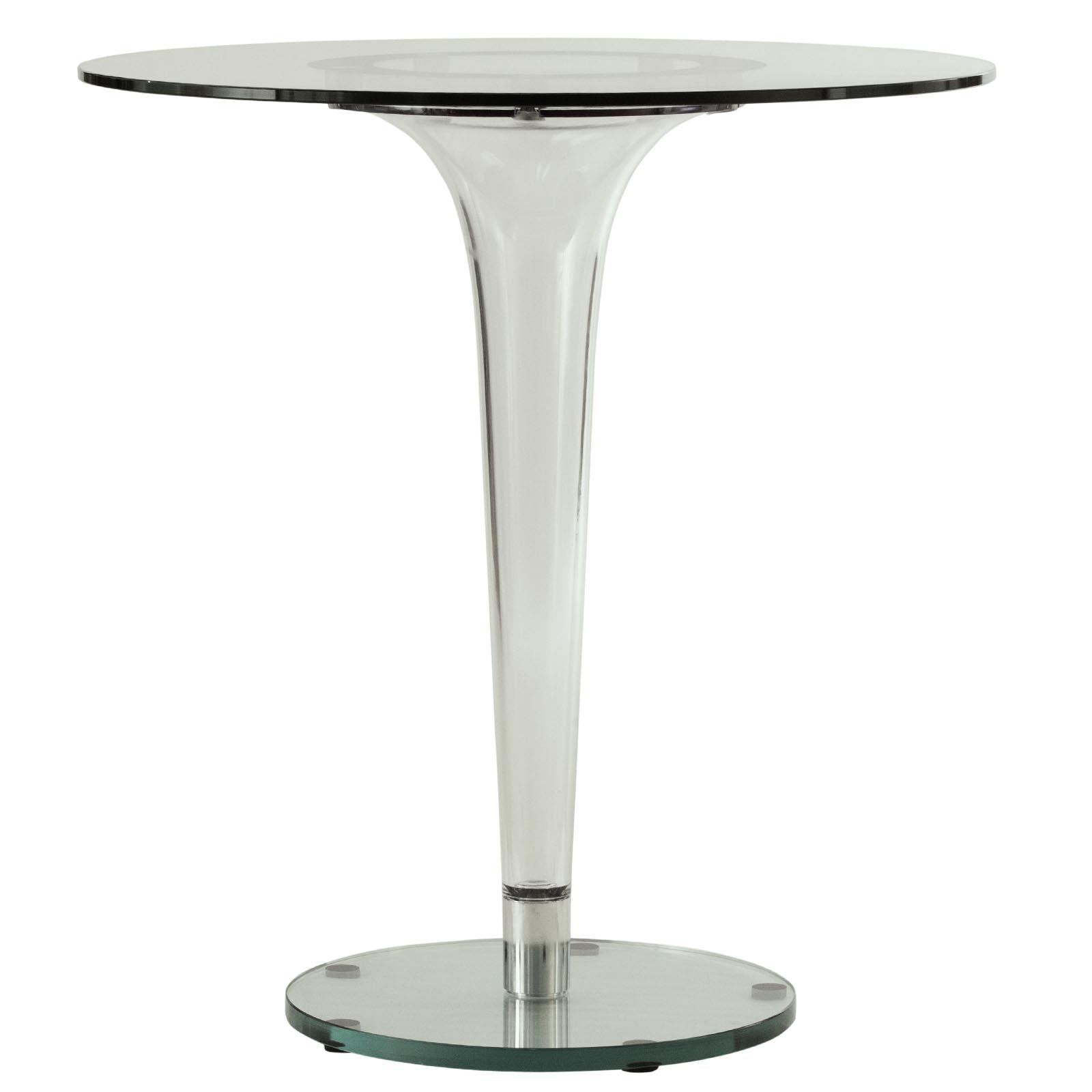 Lonia Modern Clear Glass Top Dining Table With Acrylic Base