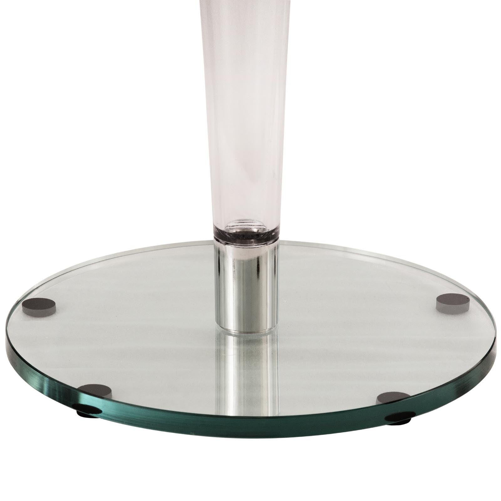 Lonia Modern Clear Glass Top Dining Table With Acrylic Base