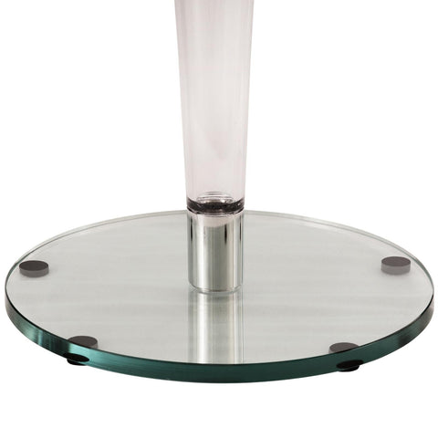 Lonia Modern Clear Glass Top Dining Table With Acrylic Base