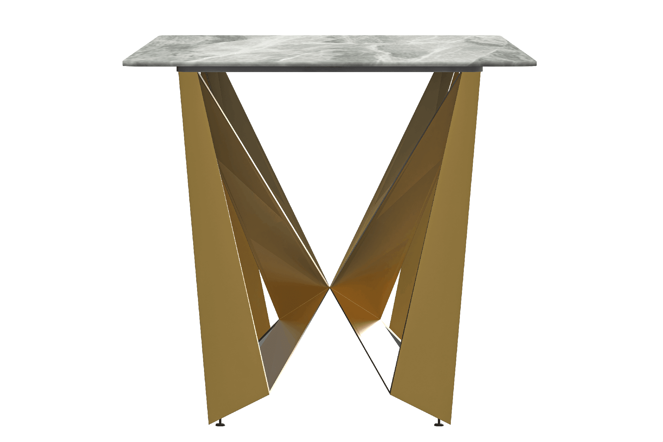 Nuvor Dining Table with Rectangular Sintered Stone/Glass Tabletop and Steel Legs