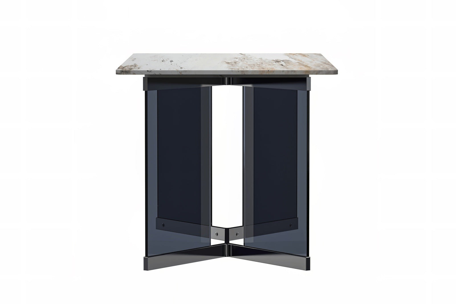 Oryn Modern Rectangular Dining Table with Glass/Sintered Stone Tabletop