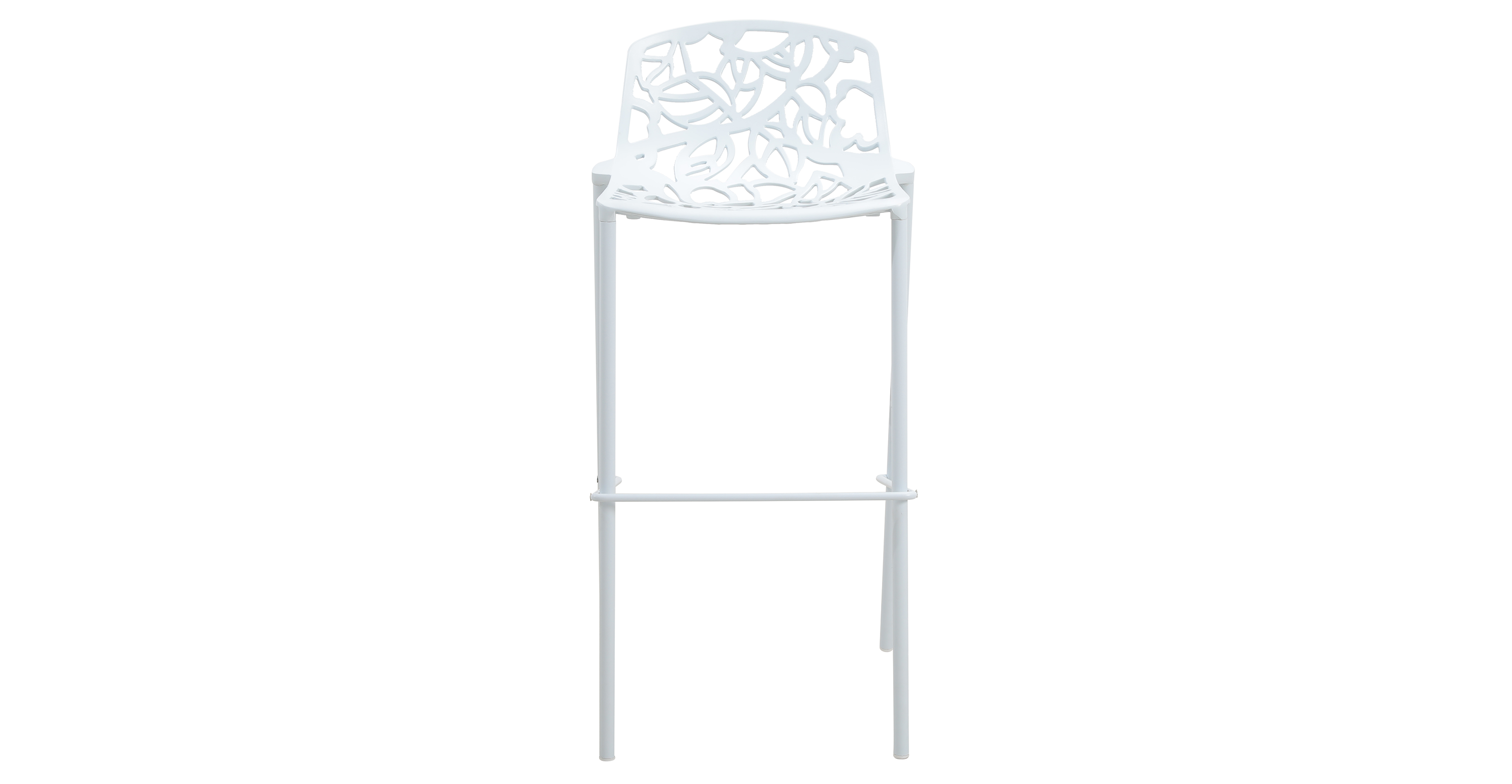 Devon Aluminum Indoor Outdoor Bar Stool with Powder Coated Frame and Footrest