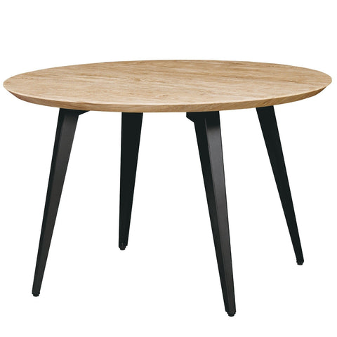 Ravenna Modern Round Wood 47" Dining Table With Metal Legs