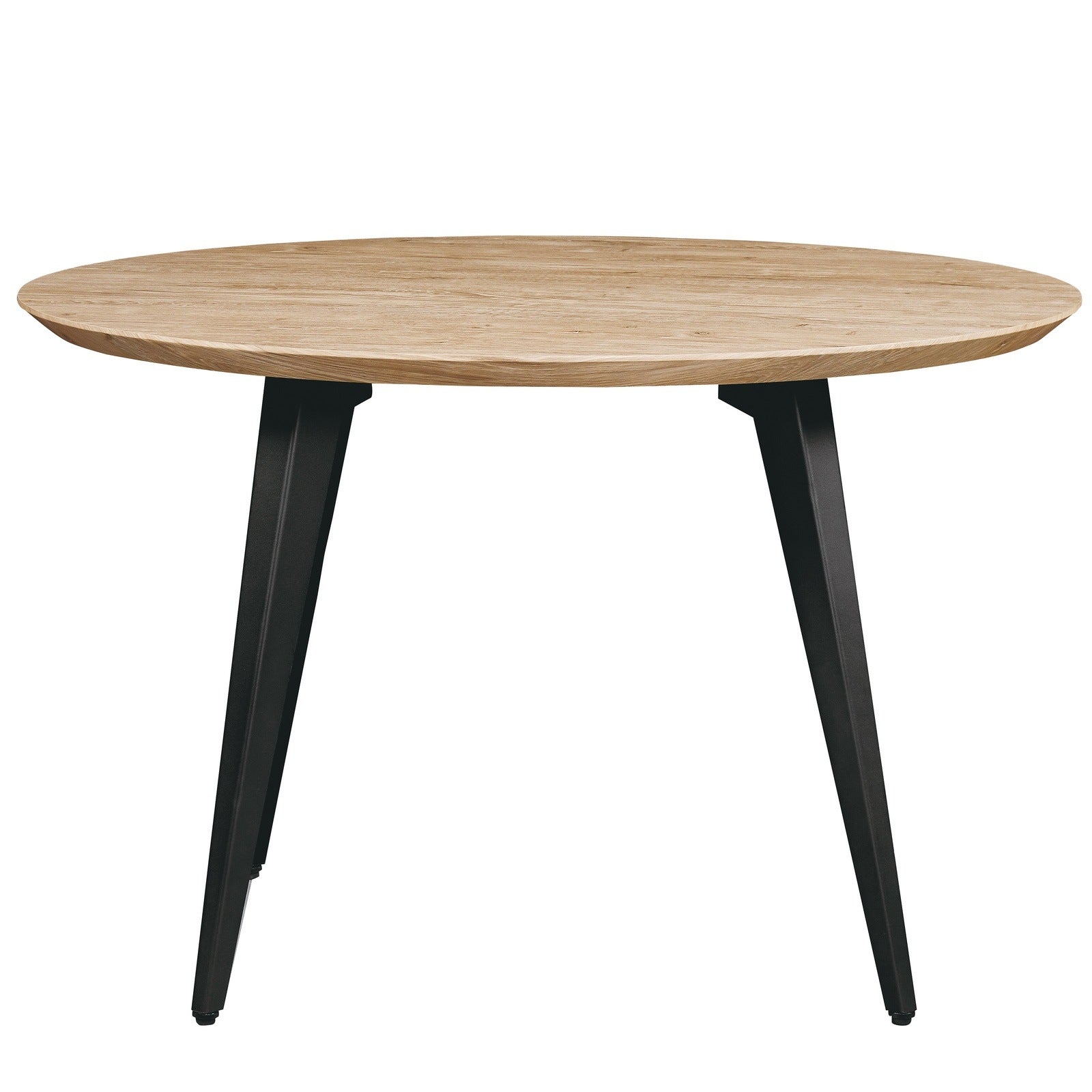 Ravenna Modern Round Wood 47" Dining Table With Metal Legs