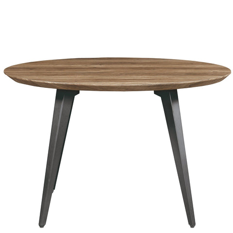 Ravenna Modern Round Wood 47" Dining Table With Metal Legs