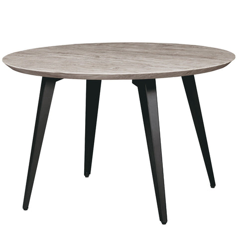 Ravenna Modern Round Wood 47" Dining Table With Metal Legs