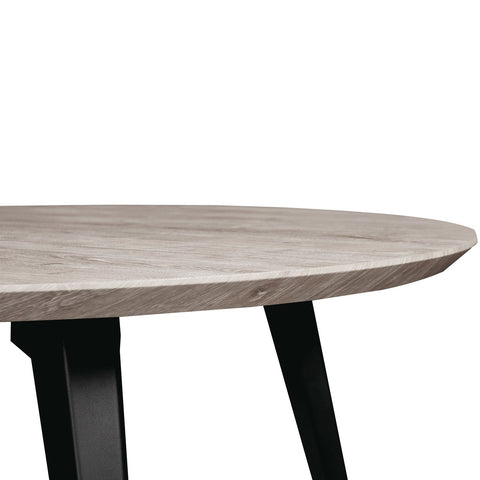 Ravenna Modern Round Wood 47" Dining Table With Metal Legs