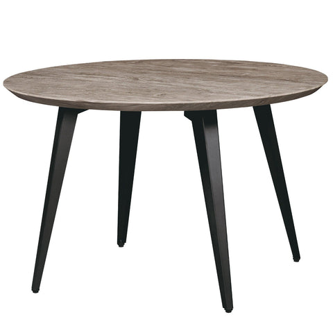 Ravenna Modern Round Wood 47" Dining Table With Metal Legs