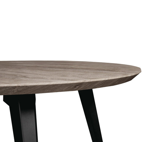 Ravenna Modern Round Wood 47" Dining Table With Metal Legs