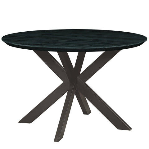 Ravenna 47" Round MDF Wood Dining Table With Modern Metal Base