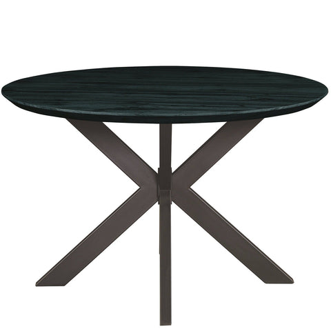 Ravenna 47" Round MDF Wood Dining Table With Modern Metal Base