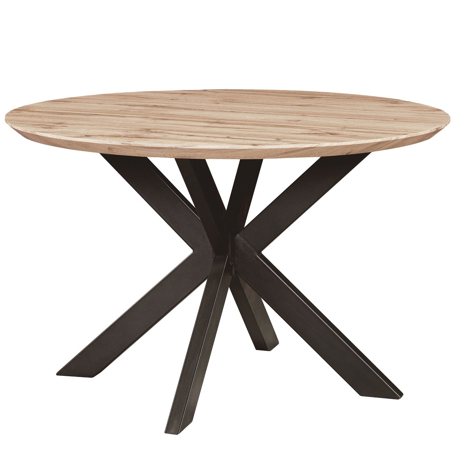 Ravenna 47" Round MDF Wood Dining Table With Modern Metal Base