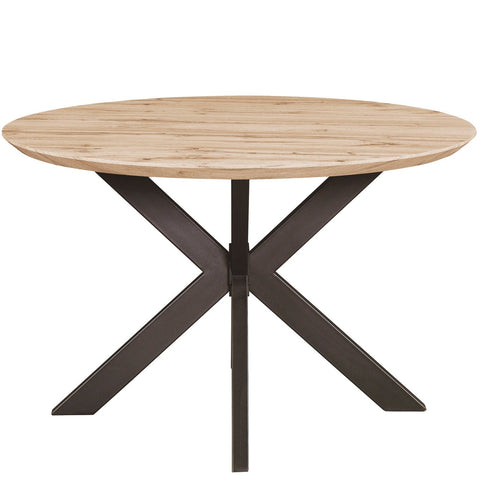 Ravenna 47" Round MDF Wood Dining Table With Modern Metal Base