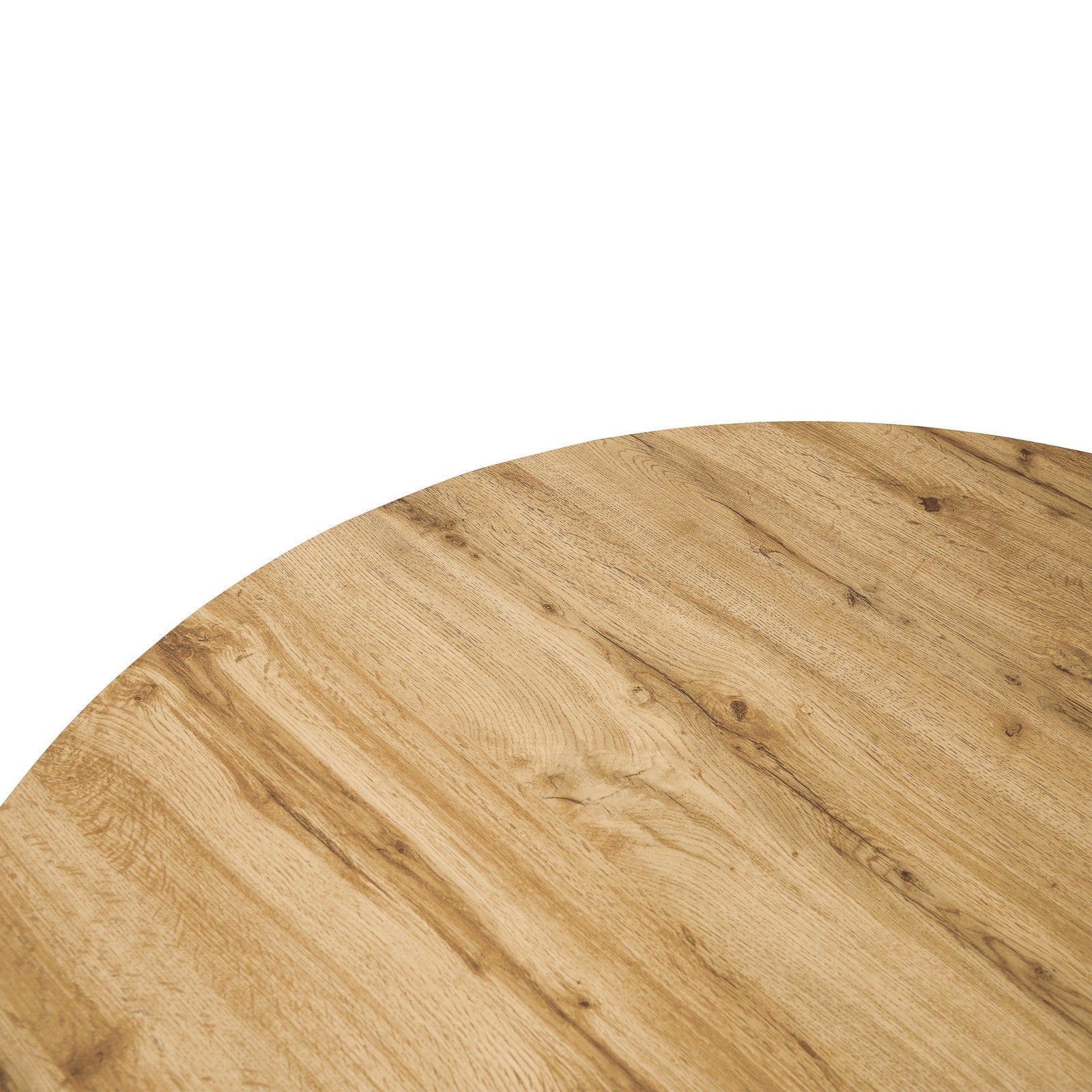 Ravenna 47" Round MDF Wood Dining Table With Modern Metal Base