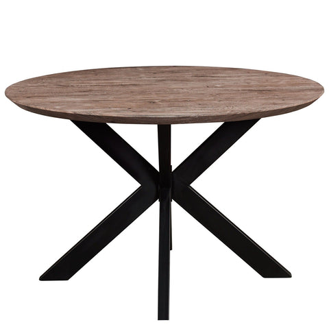 Ravenna 47" Round MDF Wood Dining Table With Modern Metal Base